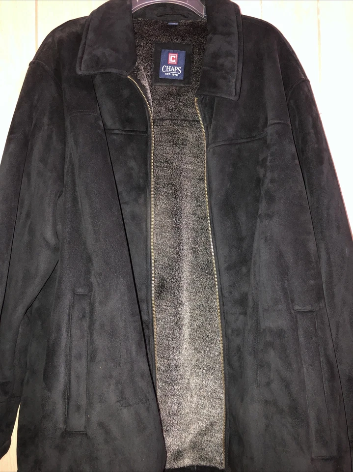 Chaqueta Chaps Para Hombre USADA Talla XL Invierno Piel Cremallera Completa Abrigo Foto 1 de 4