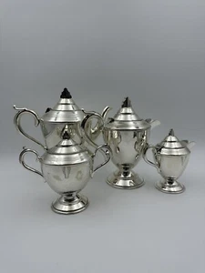 Sir John Bennett LTD - Four piece, tea set - Silverplated - Made in England - Foto 1 di 24