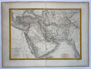ARABIA PERSIA TURKEY AFGHANISTAN 1841 LAPIE LARGE ANTIQUE MAP 19TH CENTURY - Picture 1 of 10