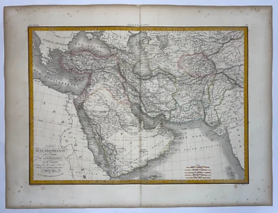 ARABIA PERSIA TURKEY AFGHANISTAN 1841 LAPIE LARGE ANTIQUE MAP 19TH CENTURY - Image 1 of 4