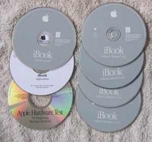 Original Mac Install Discs, iBook G3 OS X 10.0.3 OS 9.1 - PowerBook4,1 - 2001 - Photo 1/3