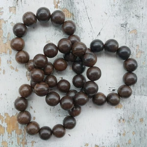 Bonitas pulseras Kalimasada de madera indonesia Kou de 20 mm 12 cuentas Cordia Subcordata - Imagen 1 de 9