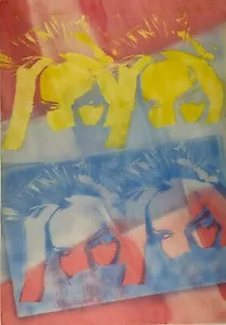 FREMEZ original 1990 unique pop art cyanotype signed Jose Gomez Fresquet Cuban - Picture 1 of 1
