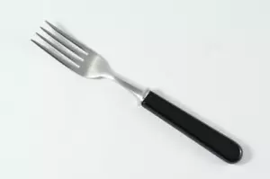 Brand New Genuine Black Handle Steak Fork Brushed Finish Made In Sheffield - Picture 1 of 4