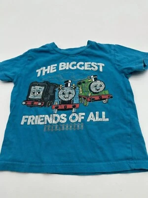 Thomas & Friends T-Shirt Youth Boy Size 3T Blue Graphic Print Logo..#16535 - Image 1 of 4