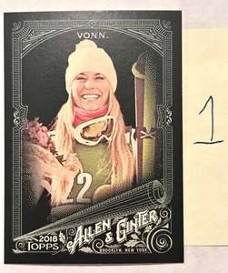 Lindsay Vonn 2018 Topps Allen & Ginter X Ski Racer Medalla de Oro Juegos Olímpicos #57 - Imagen 1 de 8