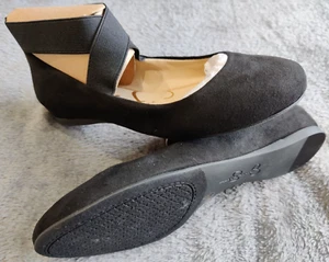 Jessica Simpson Mandayss Ballet Flat Shoes Black MicroSuede, UK3 EU36 US5.5 BNIB - Picture 1 of 11
