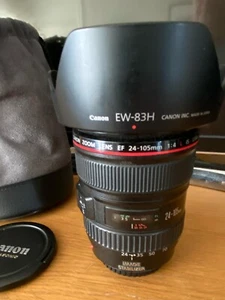 Canon EF 24-105mm F-4 L IS USM Lens + Hood + Pouch - Picture 1 of 19