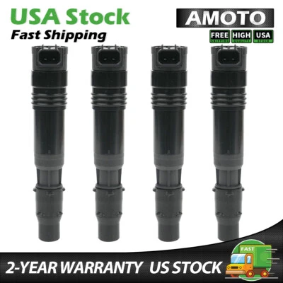 4pcs Ignition Coils For Honda CBR954RR 2002 2003 / 30700-MBW-611 30700-MEE-641 - Image 1 of 4