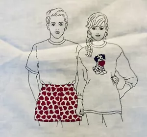 "YES & NO" Heart Print w/ Glow in the Dark Print Boxer Shorts Panel Cranston - Picture 1 of 7