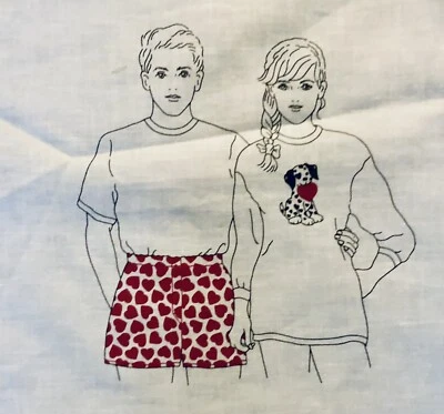 "YES & NO" Heart Print w/ Glow in the Dark Print Boxer Shorts Panel Cranston - Image 1 of 4