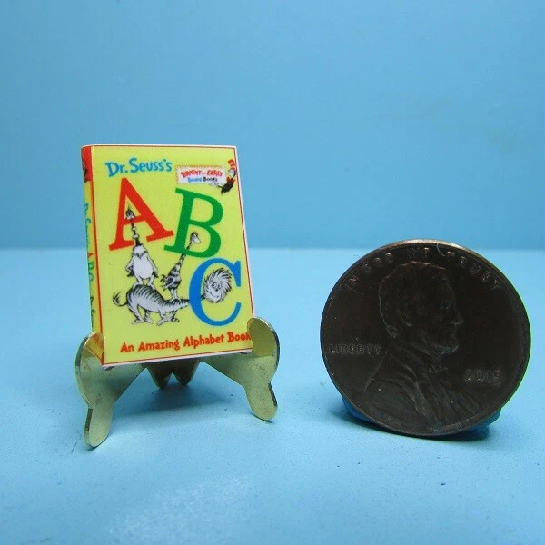 CINDI'S MINIS Dollhouse Miniature Detailed Replica Dr Seuss ABC Book
