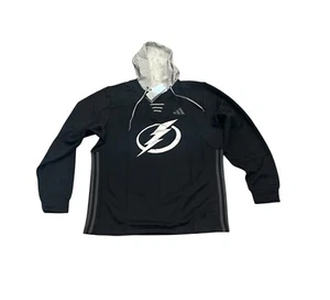 NEW NWT Tampa Bay Lightning Adidas Men's Skate Lace Hoodie Sweatshirt Large - Picture 1 of 2