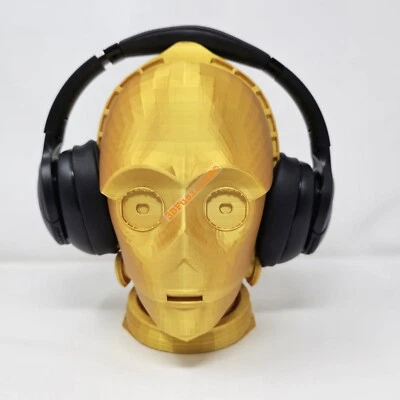 Star Wars C3PO Headphone Headset  Stand R2D2 Ally Gaming Room Decor | 3D Printed - Image 1 of 4
