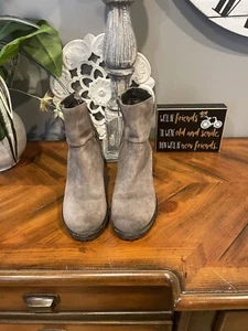 Sam Edelman Boots Clogs Shoes Booties Gray Leather, Sz 8.5 - Picture 1 of 5