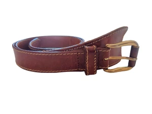 VTG TAROX Women's Brown Leather Belt Size Medium Made In Italy - Picture 1 of 10