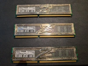 OCZ Gold 3GB (3 x 1GB) DDR3 1333 PC3 10666 Triple Channel Memory OCZ3G1333LV3GK - Picture 1 of 3