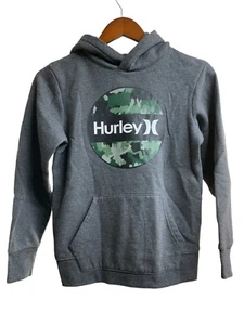Hurley Youth Boys Gray Camo Camouflage Hoodie Hooded Sweatshirt Size 10/12 - Picture 1 of 3