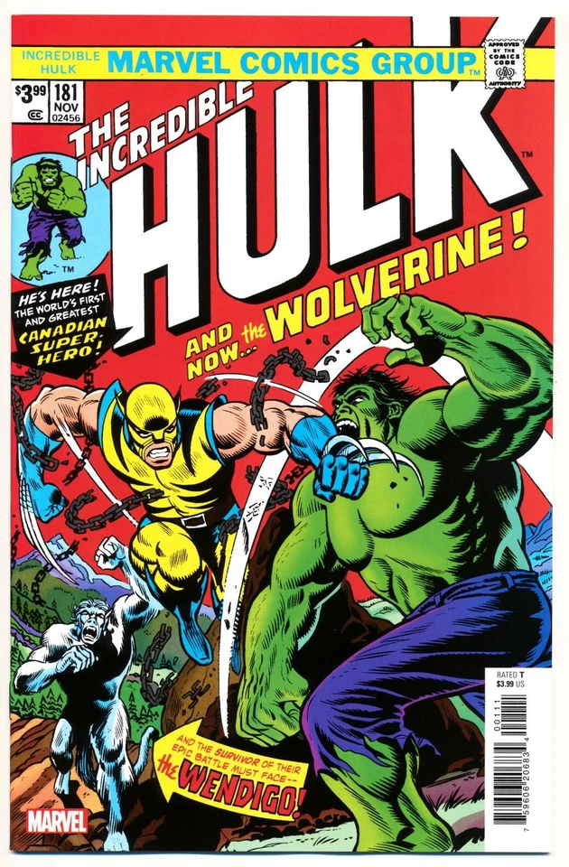 INCREDIBLE HULK #181 NM, Facsimile Edition, Wolverine! Marvel Comics 2023 - Image 1 of 1