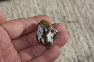 Markanter Hühnergott vom Hiddensee-Strand: Lochstein als Kettenanhänger -10- - Bild 1 von 24