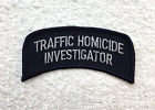 PATCH Rocker Traffic Homicide Investigator blanc sur bleu foncé
