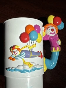 Ringling Bros Barnum And Bailey Circus 3D Clown Plastic Mug Cup Vintage 1990 - Picture 1 of 8