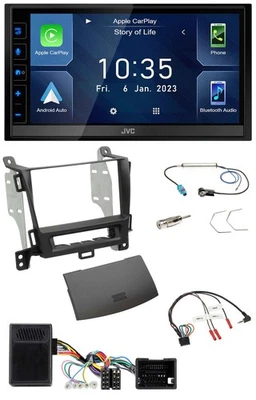 JVC DAB Bluetooth Lenkrad USB 2DIN Autoradio für Opel Zafira ab 13 jet black - Bild 1 von 4
