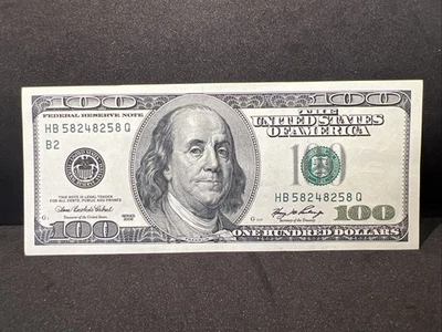 Series 2006 US One Hundred Dollar Bill Note $100 New York HB 58248258 Q - Image 1 of 4
