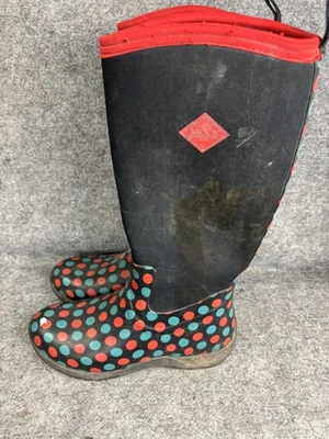 Muck Boot Company Boots Womens Size 11 Polka Dot Waterproof Neoprene Tall Rain - Image 1 of 4