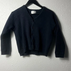 Maglione cardigan maglia Alpaca Design 100% alpaca bottoni davanti blu navy x large - Foto 1 di 11