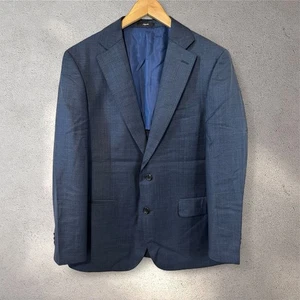 Galaxy Suggello Herren 100% Wolle 2 Knopf Blazer Navy Blau Größe 48B Made in Korea - Bild 1 von 13