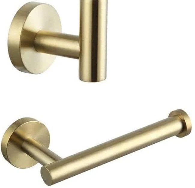 Gatco Tavern 3-teiliges Badezimmer-Set – Poliertes Nickel, Mit Toilettenpapierhalter, Handtuchring & Haken
