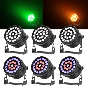6pcs 25X12W RGBW 4IN1 LED Par Light 3 Rings Control Party Show DJ Stage Lighting - Picture 1 of 12