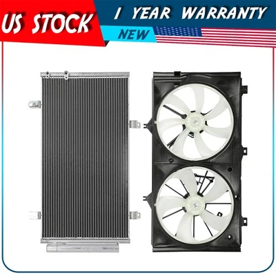 Conjunto de ventilador de refrigeración y condensador de aire acondicionado para Toyota Venza 2009-2011 2012 2013-2015 Foto 1 de 4