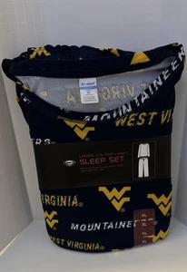 WV Mountaineers PJ Sleep Set Women XL  West Virginia University Blue Cozy - Picture 1 of 6