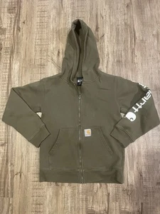Carhartt Boys Size Medium 10-12 Full Zip Up Hoodie Kids Youth - Picture 1 of 5
