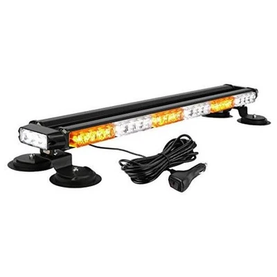  29,5-дюймовый 54-светодиодный стробоскопический фонарь с двойной боковой мигалкой высокой интенсивности желтый/белый - Изображение 1 из 4