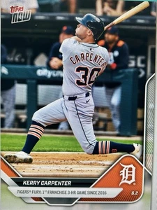 2025 MLB Topps NOW 250 KERRY CARPENTER 3 HR GAME DETROIT TIGERS βΎοΈππ₯ - Picture 1 of 2