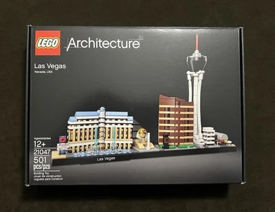 DAMAGED BOX LEGO Architecture Las Vegas 21047 Nevada Skylines Series Landmark - Image 1 of 4
