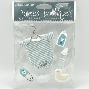 Jolee's Boutique Baby Boy Outfit Dimensional Stickers 6 pc Onepiece Shower New - Picture 1 of 4