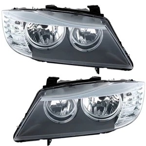 Phares Ange Yeux à Gauche + Droite pour BMW 3er E90 Soude E91 Touring 08-11 - Picture 1 of 3