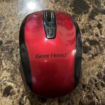 Gear Head Wireless Mose With Dongle Red/black Ergonomic Mouse - Image 1 of 4