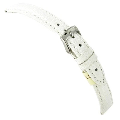 Correa de reloj 16 mm Morellato cuero genuino certificado lagarto blanco cosido 718A Foto 1 de 3
