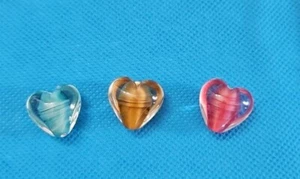 Lampwork Beads Swirl Hearts - Picture 1 of 8