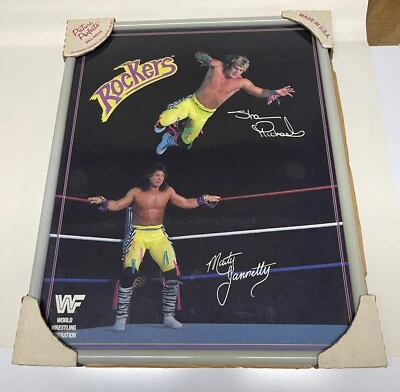 Vintage The Rockers framed picture WWF WWE  NOS 21x17 - Image 1 of 3