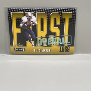 2023 Leaf Draft - #1 Gold #1 O.J. Simpson Buffalo Bills - Picture 1 of 2