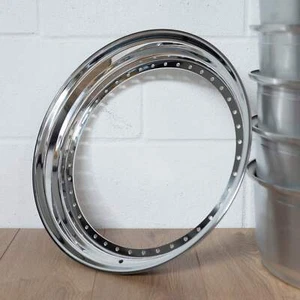Cerchio diviso 18" 2,75" Schmidt 40 foro bullone alluminio ruota esterna labbro piatto profondo 3 pz - Foto 1 di 1