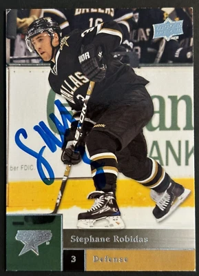 STEPHANE ROBIDAS DALLAS STARS 2009 UPPER DECK #140 AUTOGRAPHED HOCKEY CARD - Image 1 of 2