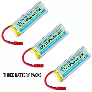 Lectron Pro 3.7 volt 1000mAh 25C Lipo (3 Packs) : Dromida Vista / Ominus - Afbeelding 1 van 1