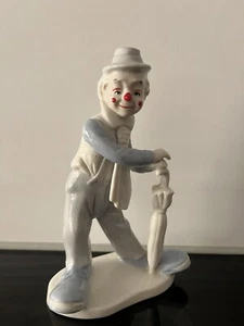 Porzellan Figur Clown mit Schirm Gilde, Wertvolle echte Handarbeit, ca. 16cm - Bild 1 von 8